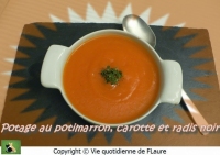 Potage au potimarron carotte et radis noir Vie quotidienne de FLaure