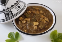 Tajine de poulet aux figues et aux aubergines