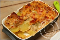 Gratin de pommes de terre  la saucisse
