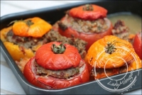 Tomates farcies  l  agneau et  l  aubergine