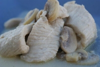 Escalope de dinde  la crme et aux champignons au thermomix de Vorwerk