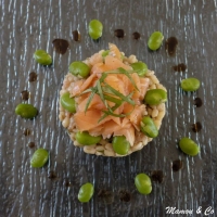 Salade de bl aux fves et au saumon fum