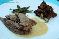 Aiguillettes de canard sauce aux pommes
