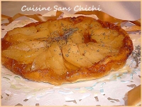 Tarte tatin pice aux poires et thym