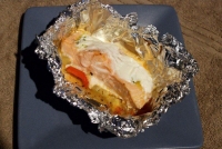 Papillote de saumon sur lit de ratatouille au thermomix de Vorwerk