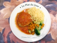 Steak de thon  la tomate