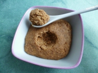 bowl cake caramel aux flakes de blé complet et au psyllium (hyperprotéiné diététique sans oeuf ni beurre riche en fibres)