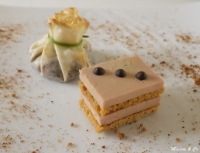 Foie gras façon opéra et aumônière de figues