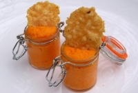 Mousse de carottes tuile de parmesan