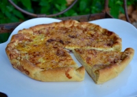 Tarte aux oignons gruyre moutarde
