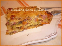 Lasagnes aux lgumes et au jambon