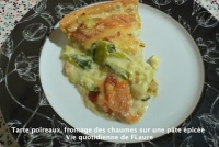 Tarte poireaux fromage des chaumes sur une pte pice Vie quotidienne de FLaure