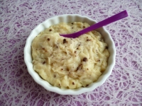 dessert allg poire chocolat au konjac (dittique protin sans oeuf ni sucre ni beurre ni cuisson trs riche en fibres)