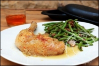 Cuisses de poulet au Pastis en papillote