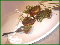 Champignons de Paris farcis aux herbes fraches