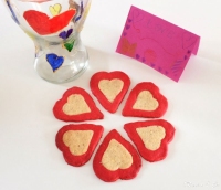 Sabls coeur bicolores aux amandes pour Maman