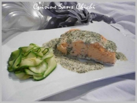 Pavs de saumon vapeur sauce  l  oseille