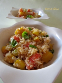 Salade de quinoa aux petits légumes d  été