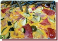 Tortilla  la courgette et chorizo