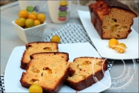 Bread cake à la farine de pois chiches et aux mirabelles sans gluten et sans lactose