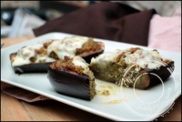 Aubergines farcies  la courgette et brebis