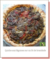 Quiche aux lgumes sur un lit de brandade