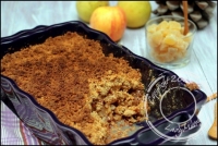Crumble de pommes et poires gingembre et noix de pcan sans lactose