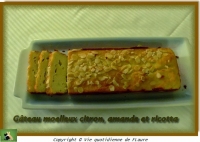 Gâteau moelleux citron amande et ricotta