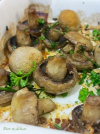 Champignons de Paris au four  l  ail et au persil