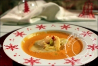 Ravioles de homard en bisque