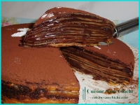 Gteau de crpes au chocolat et pte  tartiner