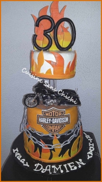 Gteau thme Harley Davidson
