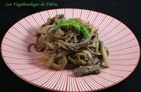 Boeuf au fenouil oignons et nouilles soba
