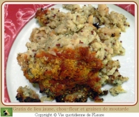 Gratin de lieu jaune chou fleur et graines de moutarde