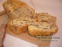 Cake au jambon cru et champignons de Paris