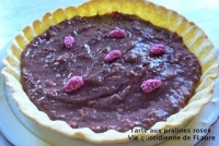 Tarte aux pralines roses