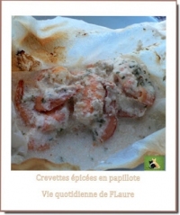 Crevettes pices en papillote