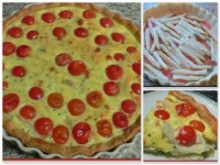 Tarte au saumon fum asperges et tomates cerise