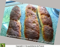 Baguettes viennoises aux ppites de chocolat