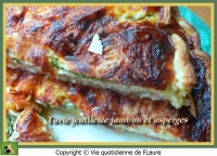 Tarte feuillete jambon et asperges