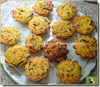 Briochettes de courgettes et poivrons