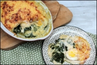 Oeufs gratins  la florentine