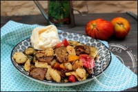 Salade de gnocchi aux lgumes d  t grills et burrata