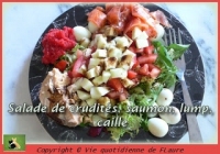 Salade de crudits saumon lump caille