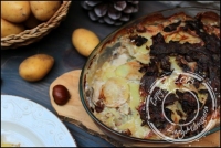 Gratin automnal de pommes de terre au lard champignons et marrons