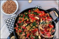 Riz saut aux pinards et aux cacahutes vegan