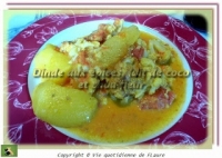 Dinde aux pices lait de coco et chou fleur
