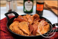 Poulet  la bire bacon et chvre