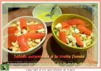 Salade automnale  la truite fume