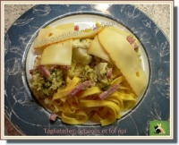 Tagliatelles brocolis et fol pi